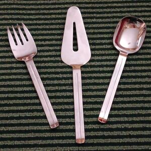 3 OXFORD HALL SERVING UTENSILS   SPOON,FORK, SPATULA